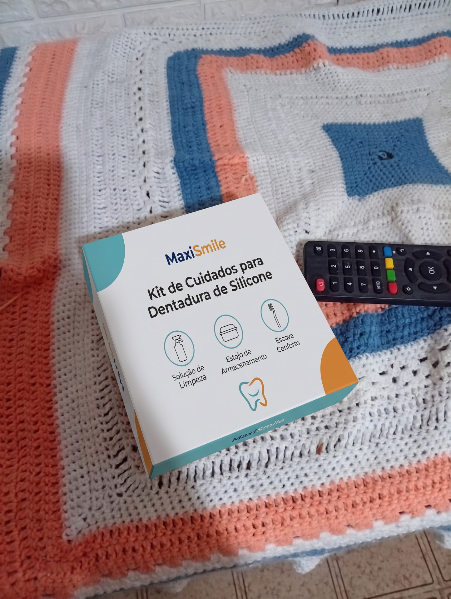 Caixa MaxiSmile recebida na casa de cliente
