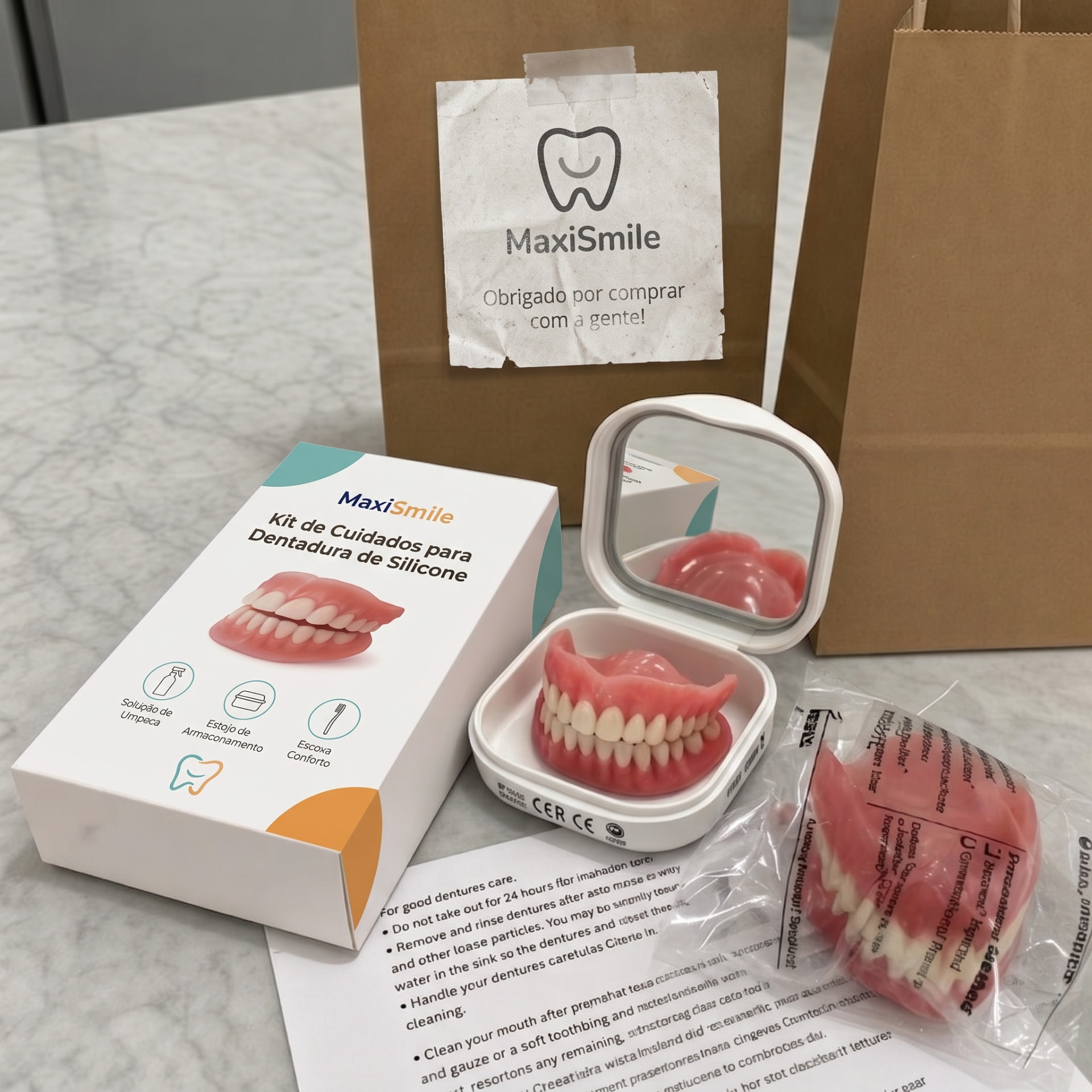 Kit MaxiSmile real com estojo e itens enviados